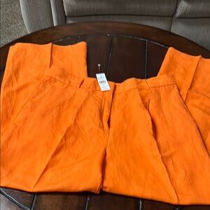 LOFT Wide Leg Pants - Vibrant Orange
